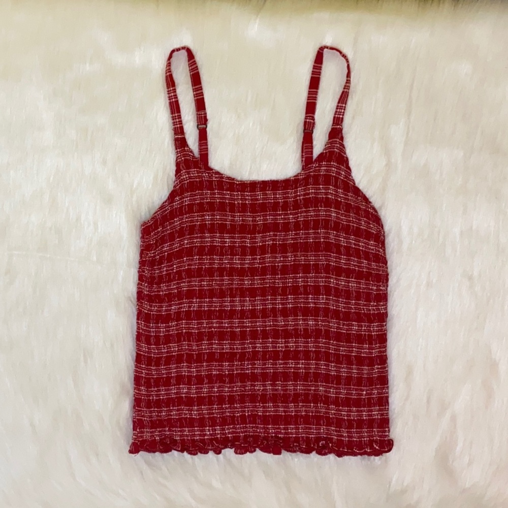 red tight tank top from hollister